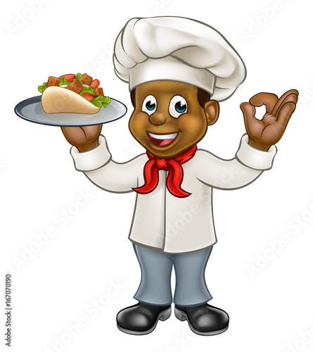 Cartoon Chef Kebab