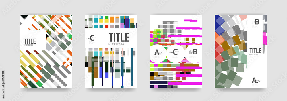Set of brochure cover background, a4 template Set of brochure cover background, a4 template
