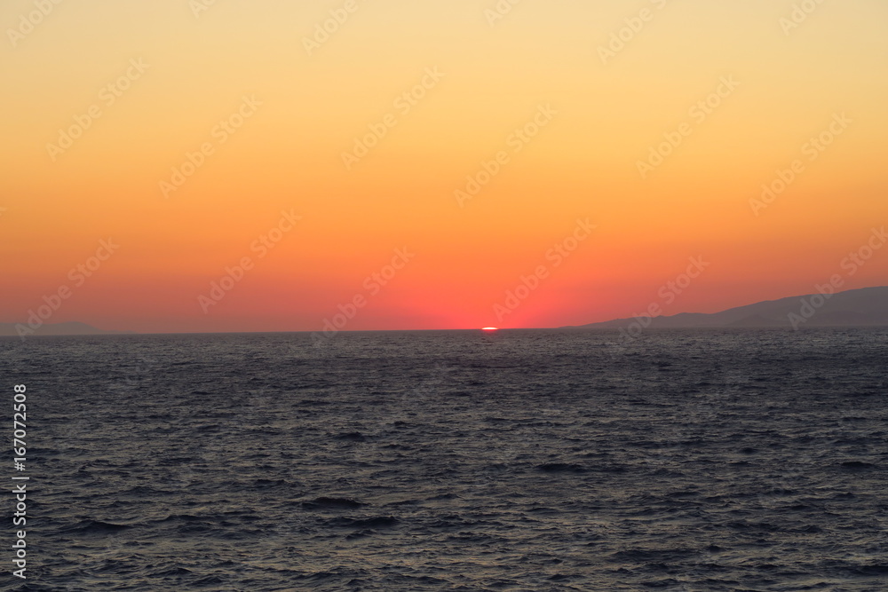 Sunset over Mykonos