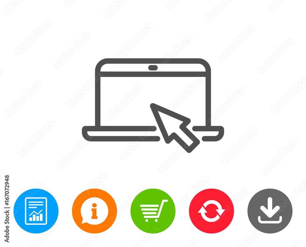 Laptop computer icon. Notebook sign. Laptop computer icon. Notebook sign.