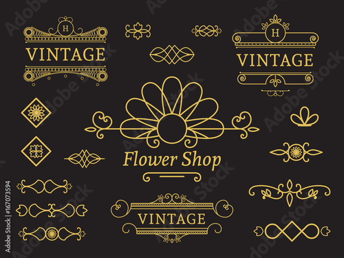Vector Flower Shop Emblem