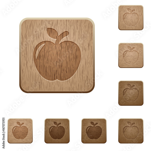 Apple wooden buttons