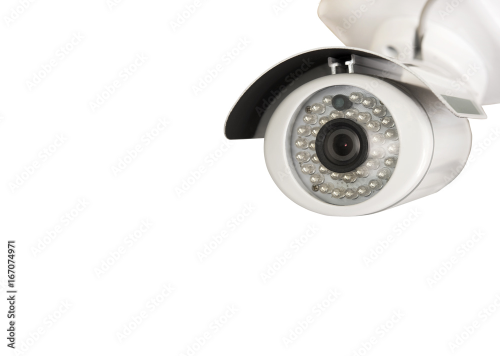 CCTV, security camera isolated on white background. CCTV, security camera isolated on white background.