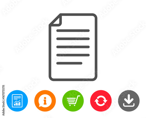 Document Management line icon. File sign. © blankstock