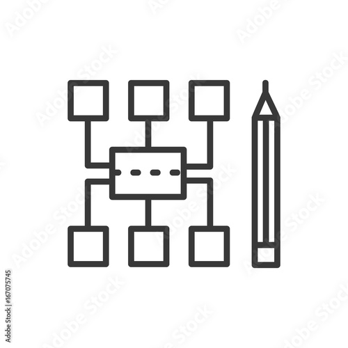 Sitemap - modern vector line design icon.