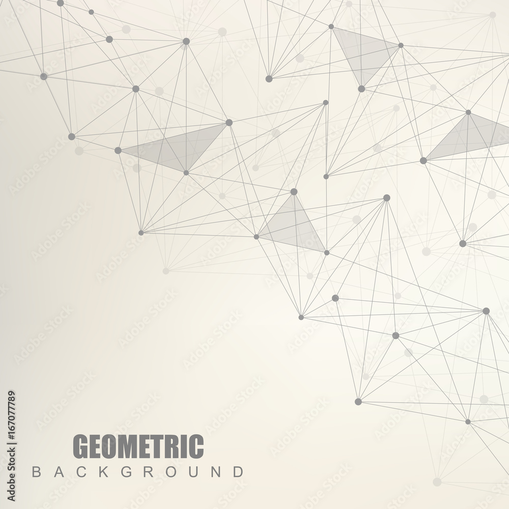 Geometric abstract background with connected line and dots. Structure molecule and communication. Scientific concept for your design. Medical, technology, science background. illustration. Geometric abstract background with connected line and dots. Structure molecule and communication. Scientific concept for your design. Medical, technology, science background. illustration.