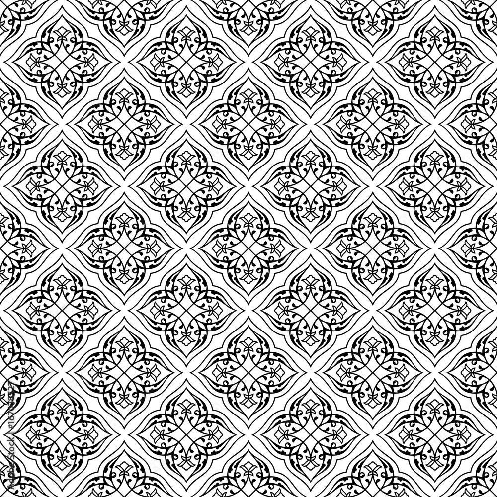 Fototapeta premium Oriental seamless pattern of mandalas.