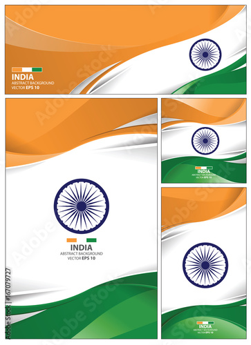 Abstract India Flag Background
