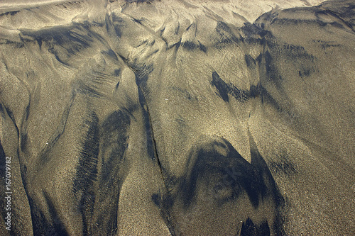 Landscape backgorund motif on naturally formed sand beach