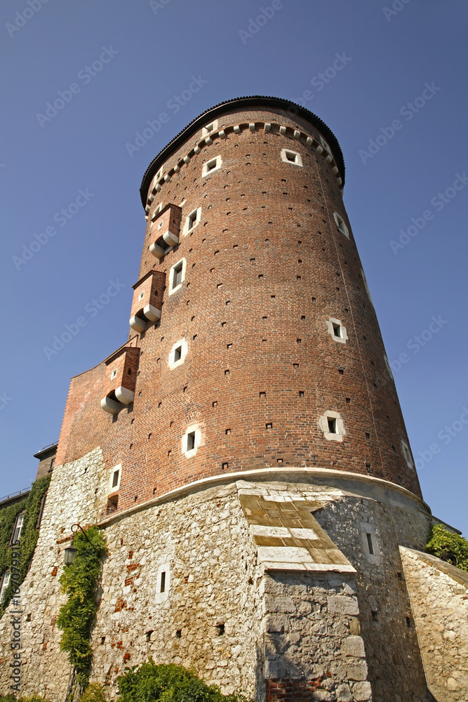 Sandomierz Tower in Wawel castle. Krakow. Poland