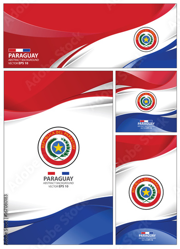 Abstract Paraguay Flag Background
