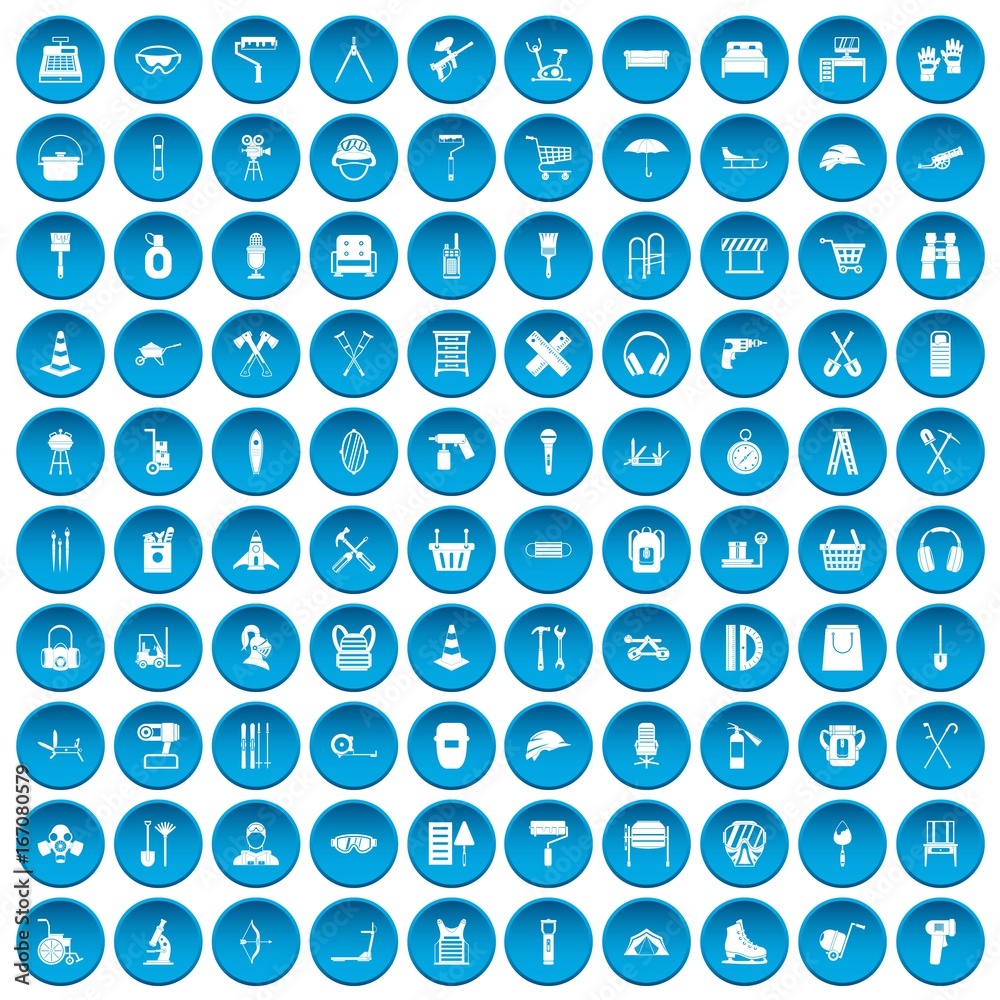 100 outfit icons set blue 100 outfit icons set blue