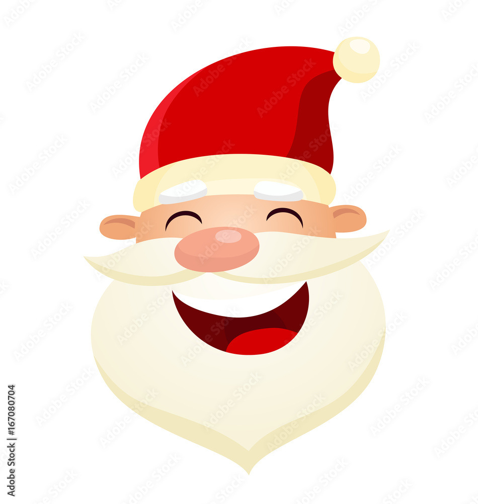 Cartoon Santa Claus isolated on white background. Cartoon Santa Claus isolated on white background.