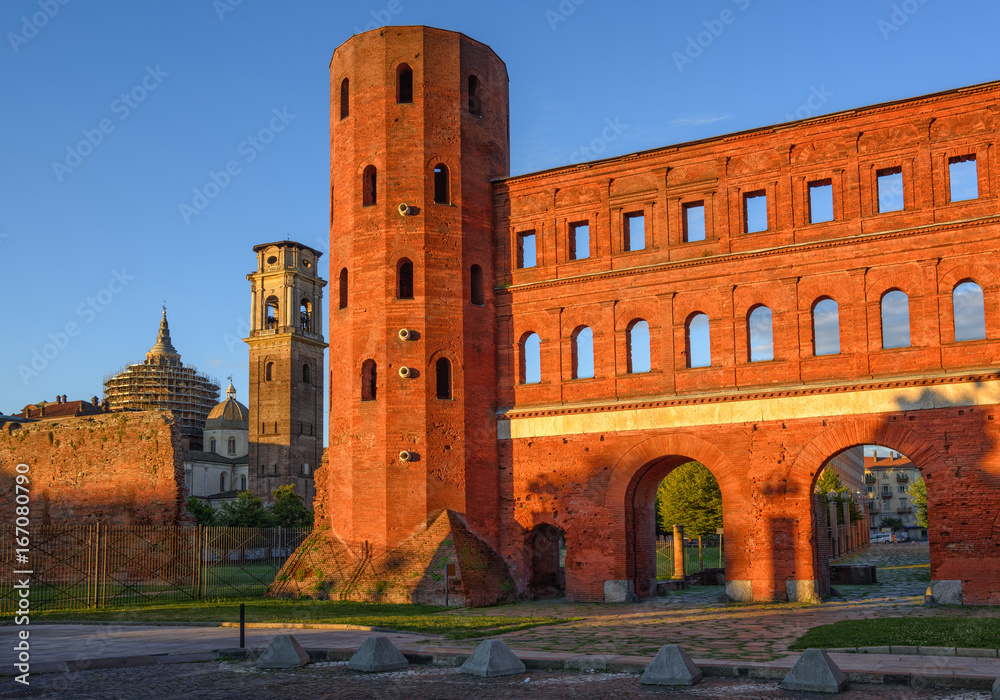The Palatine Towers and the Cathedral of Turin, Turin, Italy