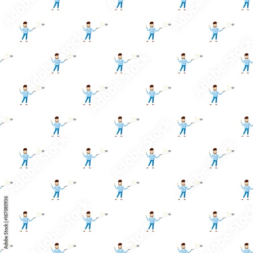 Man making selfie with a stick pattern