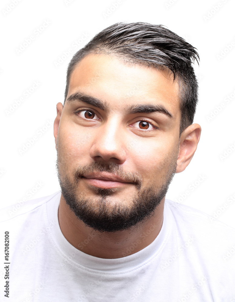 Fototapeta premium Young man portrait on white