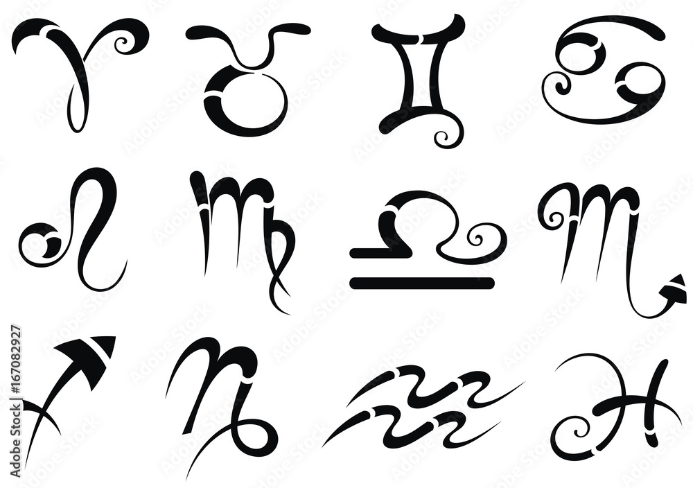 Collection of  zodiac signs 