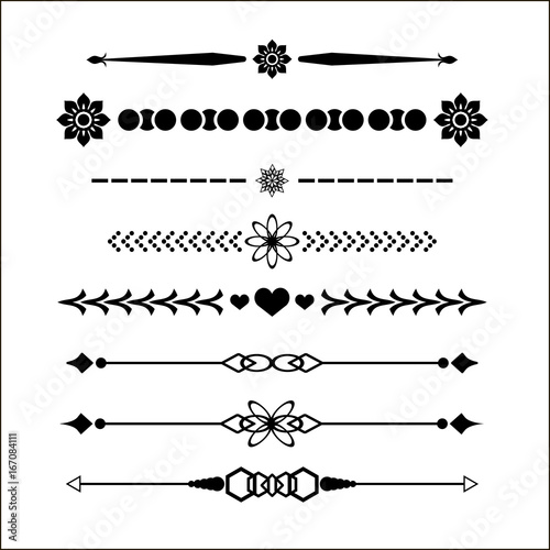 web elements set dividers for design eps 10 vector