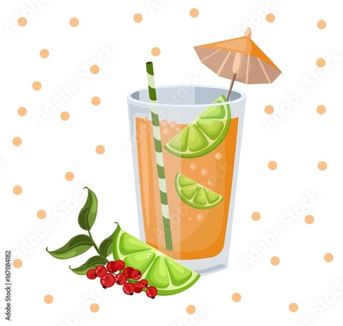 Vintage Blackberry Smoothie Cocktail Vector background illustration