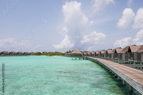 View of a tropical resort at day time. © Kertu