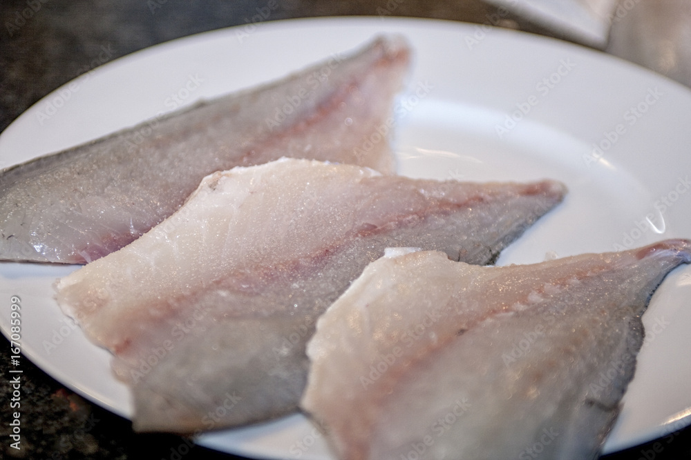 Three fish fillets Three fish fillets
