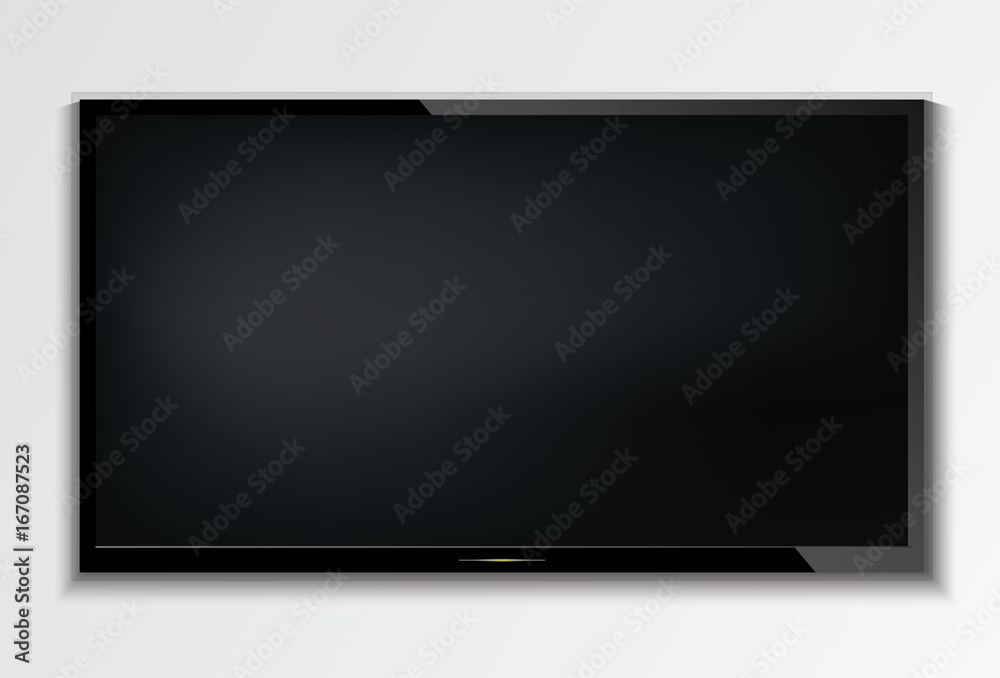 Led tv hanging on the wall background Led tv hanging on the wall background