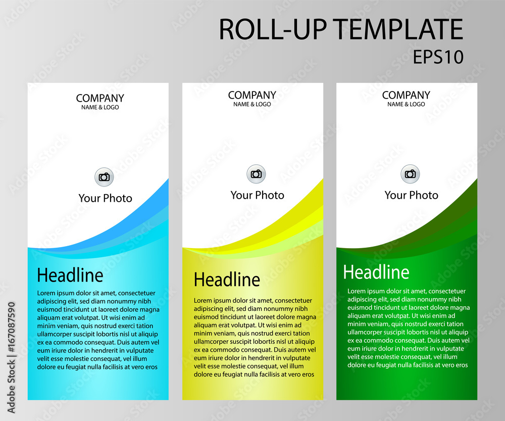 Roll-up banner template