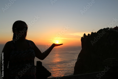 Sunset in a hand