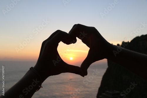 Sunset heart
