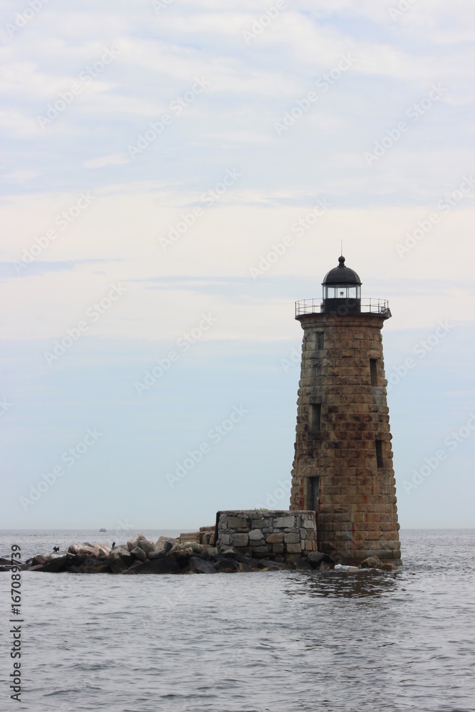 Whaleback Lighthouse in Kittery, Maine