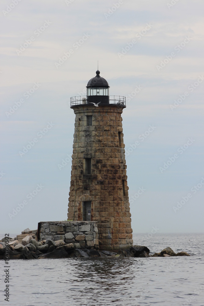 Whaleback Lighthouse in Kittery, Maine