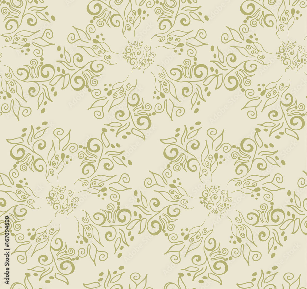 seamless green background with a floral pattern seamless green background with a floral pattern