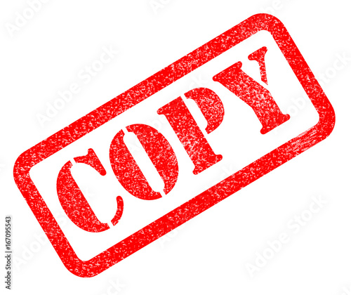 Fotografie, Obraz copy red rubber stamp on white background. copy sign.