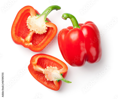 Red Peppers Isolated on White Background