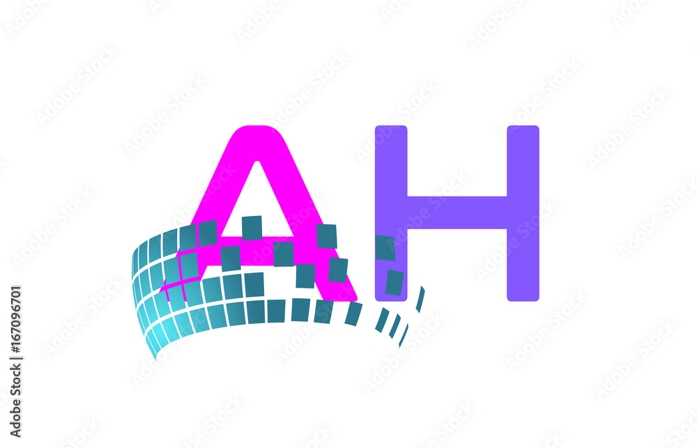 Obraz premium AH Initial Logo for your startup venture