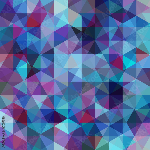 Abstract geometric style  background. Blue, purple, violet colors. Vector illustration