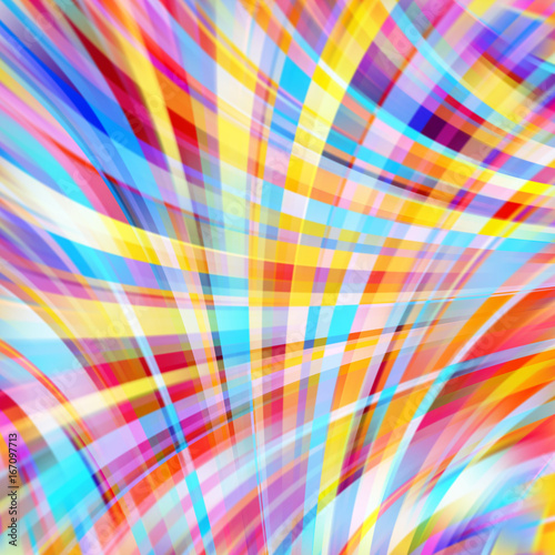 Vector illustration of colorful abstract background with blurred light curved lines. Vector illustration. © tashechka