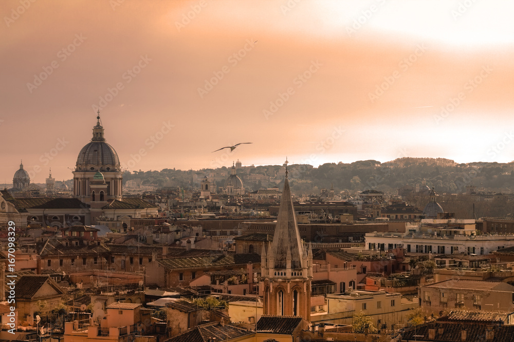 Roma vista tramonto