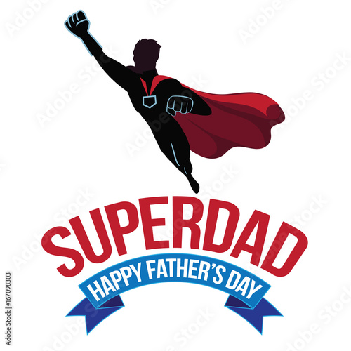 
Happy Fathers Day design with super dad. EPS 10 vector.