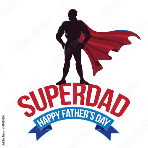 
Happy Fathers Day design with super dad. EPS 10 vector.