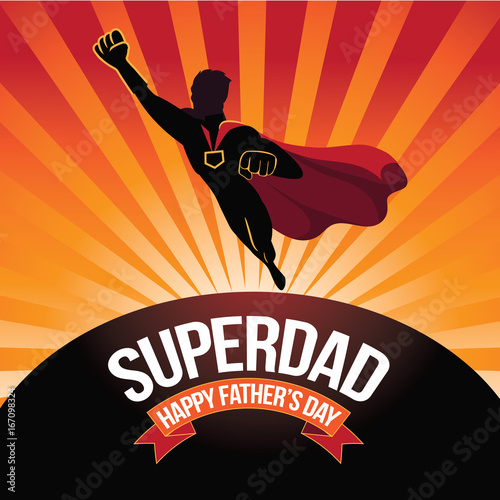 
Happy Fathers Day design with super dad. EPS 10 vector.