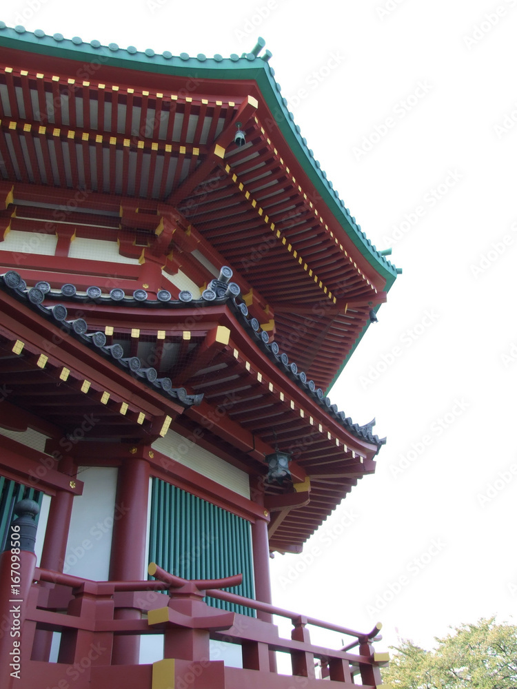 A Chinese style pavilion in in Japanese garden over the cloud A Chinese style pavilion in in Japanese garden over the cloud