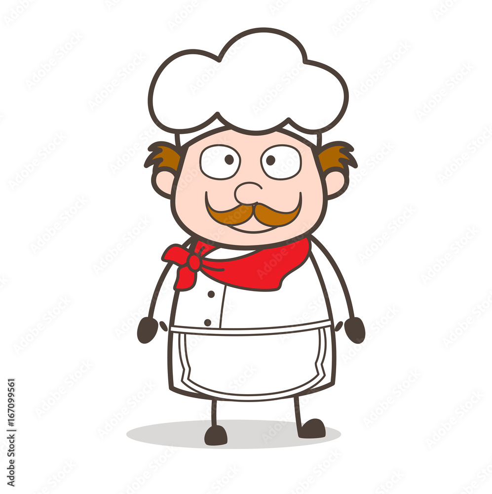 Cartoon Chef Neutral Face Expression Vector Illustration Cartoon Chef Neutral Face Expression Vector Illustration