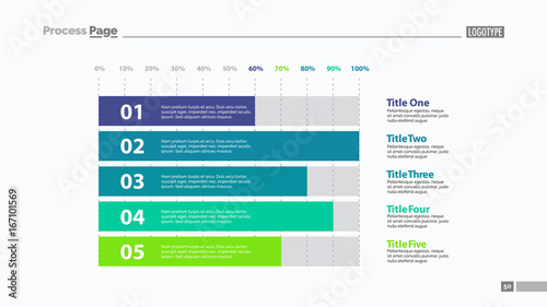 Five Horizontal Bars Slide Template