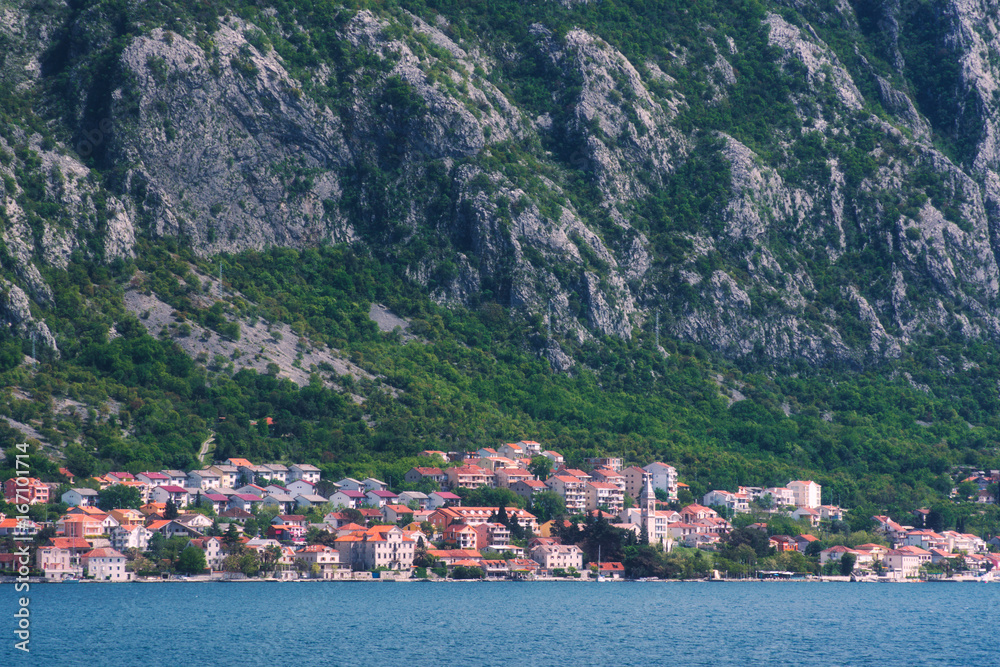 Village Dobrota on a coast of Boka Kotor