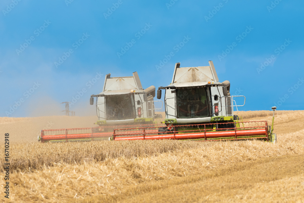 Obraz premium two harvesters
