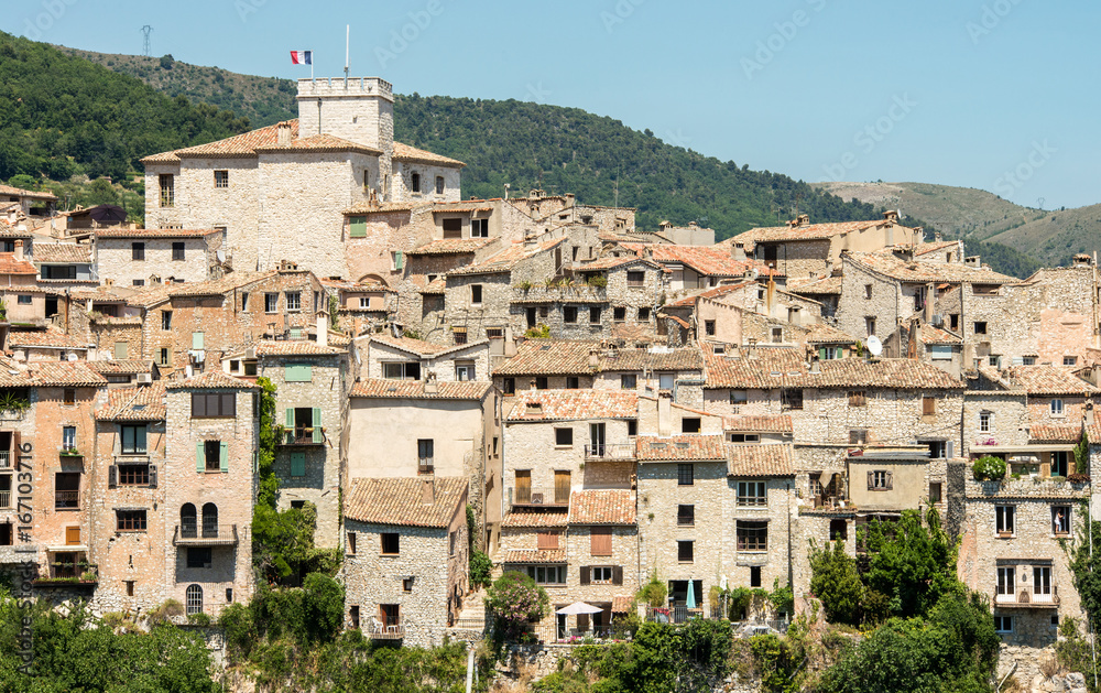 Scenic old hilltop village in Provence region of France