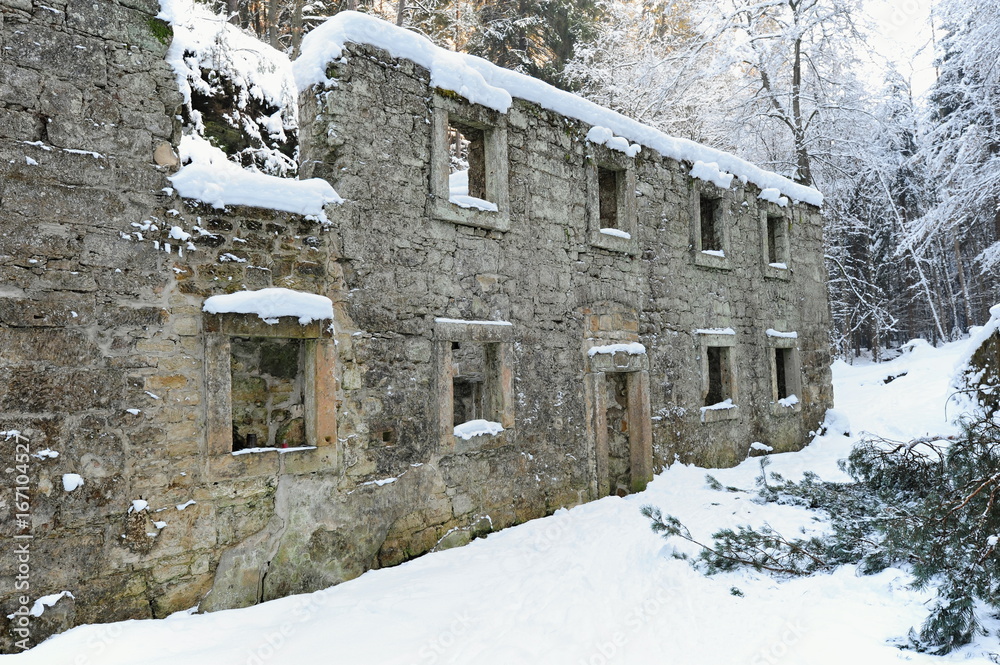 Winter old mill