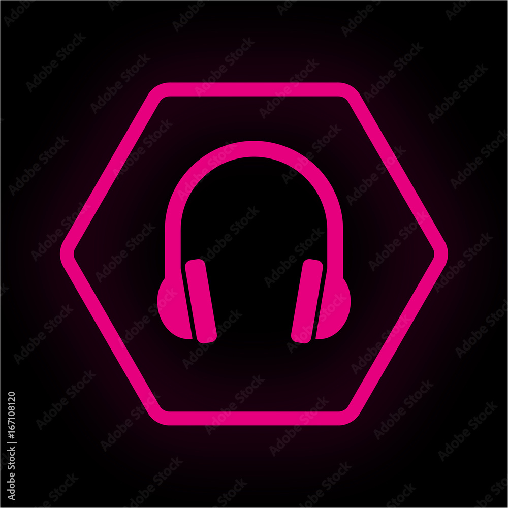 Neon Button Polygon - Kopfhörer Lärmschutz Neon Button Polygon - Kopfhörer Lärmschutz