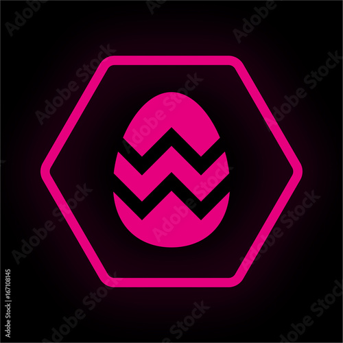 Neon Button Polygon - Osterei